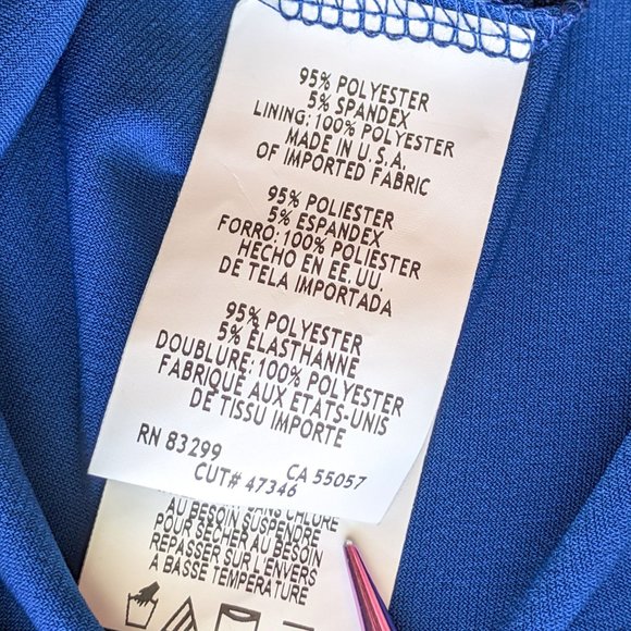 NWT Tiana B Royal Blue Sleeveless Maxi Dress with Ruffle, XL - Picture 11 of 13